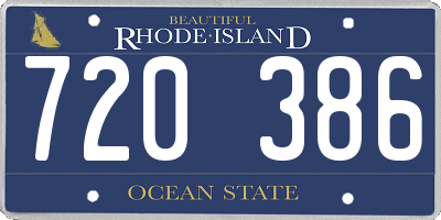 RI license plate 720386