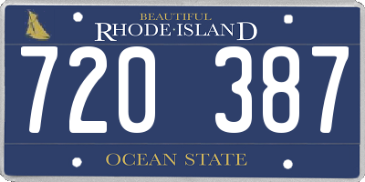 RI license plate 720387