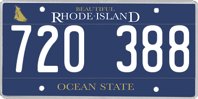 RI license plate 720388