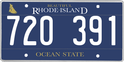 RI license plate 720391
