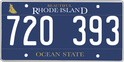 RI license plate 720393