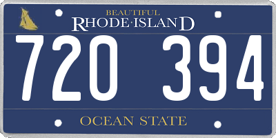 RI license plate 720394