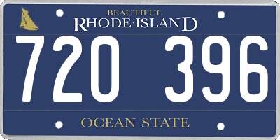 RI license plate 720396
