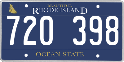 RI license plate 720398