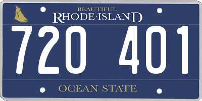 RI license plate 720401