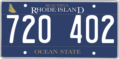 RI license plate 720402