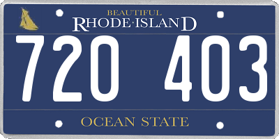 RI license plate 720403