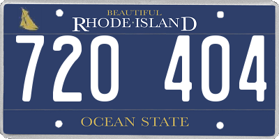 RI license plate 720404