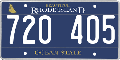RI license plate 720405