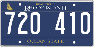 RI license plate 720410