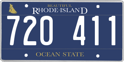 RI license plate 720411