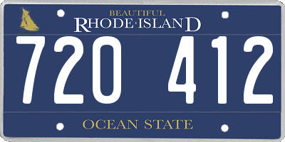 RI license plate 720412