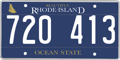 RI license plate 720413