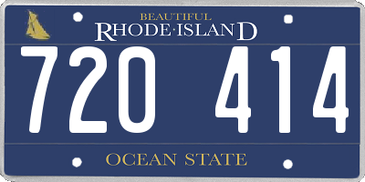 RI license plate 720414