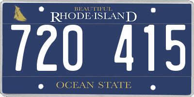 RI license plate 720415
