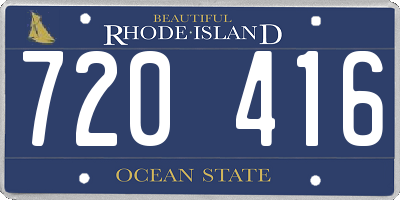 RI license plate 720416