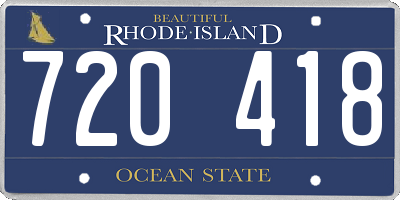 RI license plate 720418