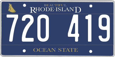 RI license plate 720419