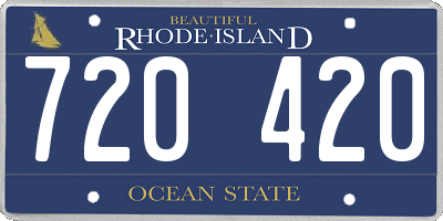 RI license plate 720420