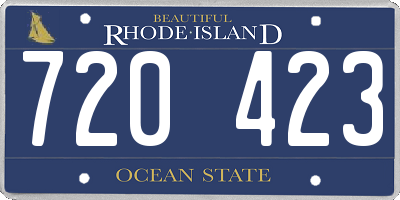 RI license plate 720423