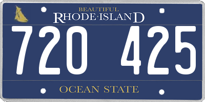 RI license plate 720425