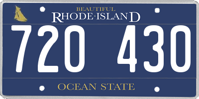 RI license plate 720430