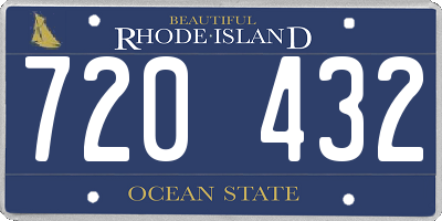 RI license plate 720432