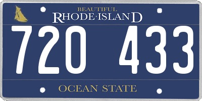 RI license plate 720433