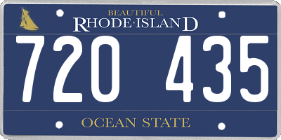 RI license plate 720435