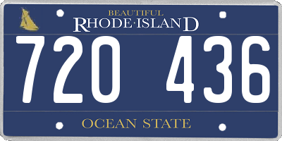 RI license plate 720436