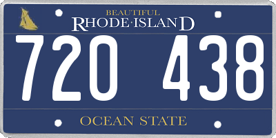 RI license plate 720438