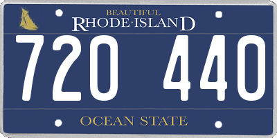 RI license plate 720440