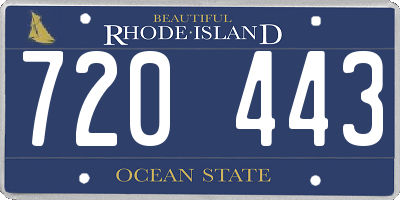 RI license plate 720443