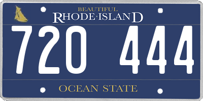 RI license plate 720444
