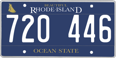 RI license plate 720446