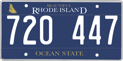 RI license plate 720447