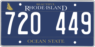 RI license plate 720449