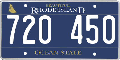 RI license plate 720450