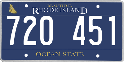 RI license plate 720451