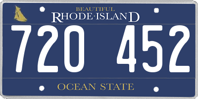 RI license plate 720452