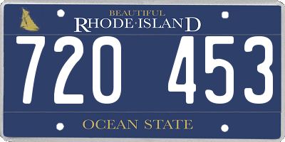 RI license plate 720453
