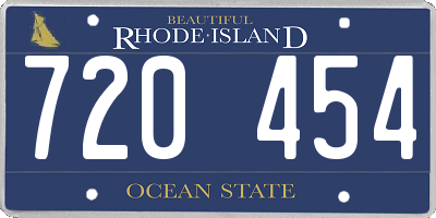 RI license plate 720454
