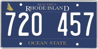 RI license plate 720457