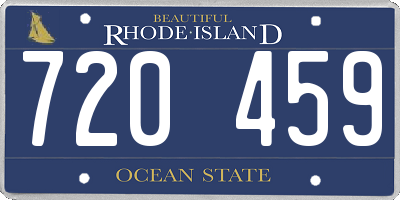 RI license plate 720459