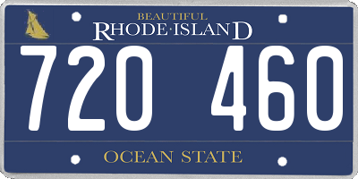 RI license plate 720460