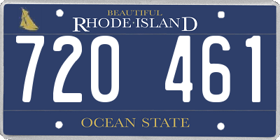 RI license plate 720461