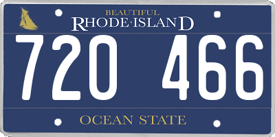 RI license plate 720466