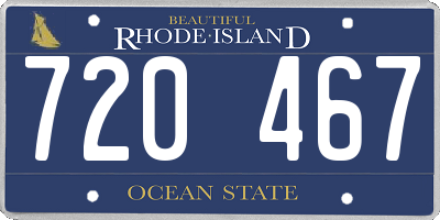 RI license plate 720467