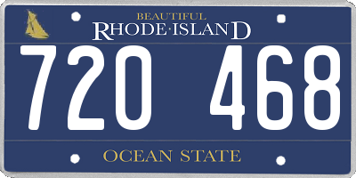 RI license plate 720468