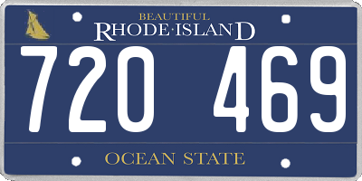 RI license plate 720469